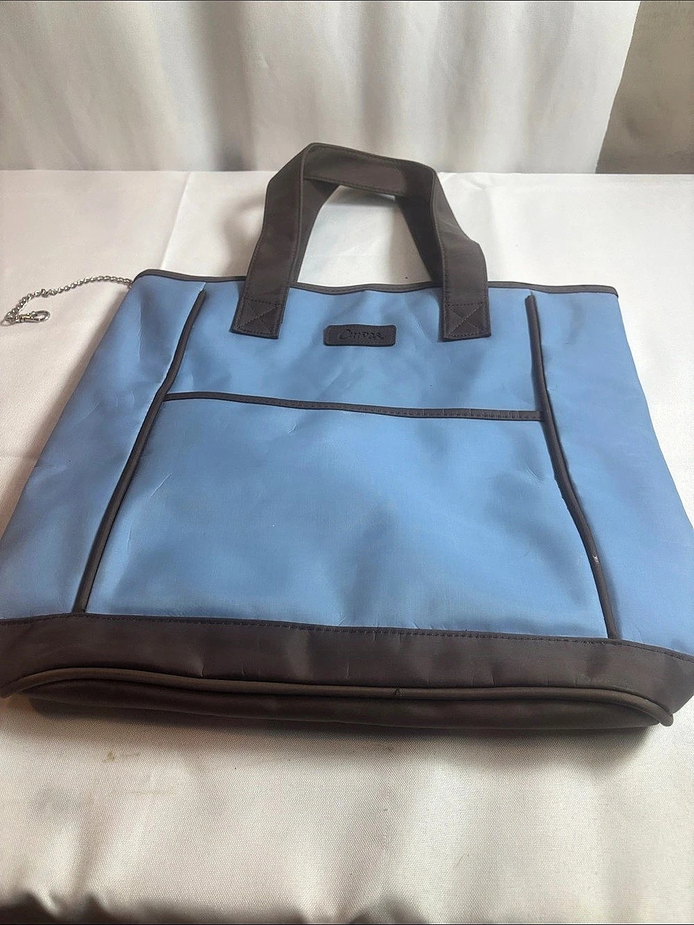 Curves Blue & Brown Tote Bag